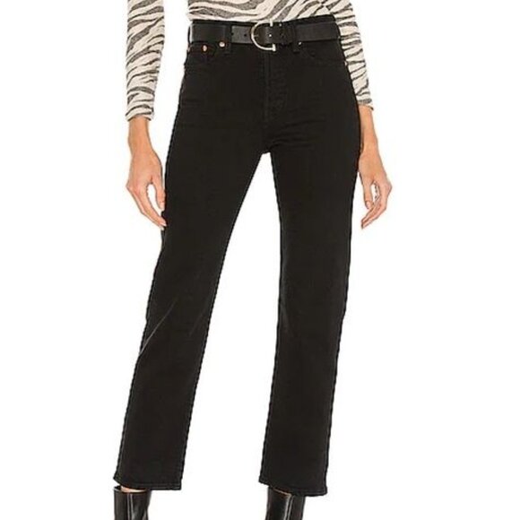 Levi’s Wedgie Straight Jeans Black Size 30 - Picture 1 of 7